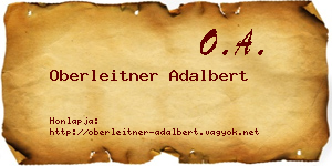Oberleitner Adalbert névjegykártya